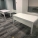 White Straight Work Table w/ Privacy Screen 60" x 30"